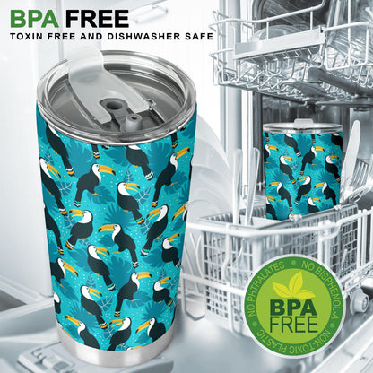 Toucan Parrot Pattern Print Tumbler