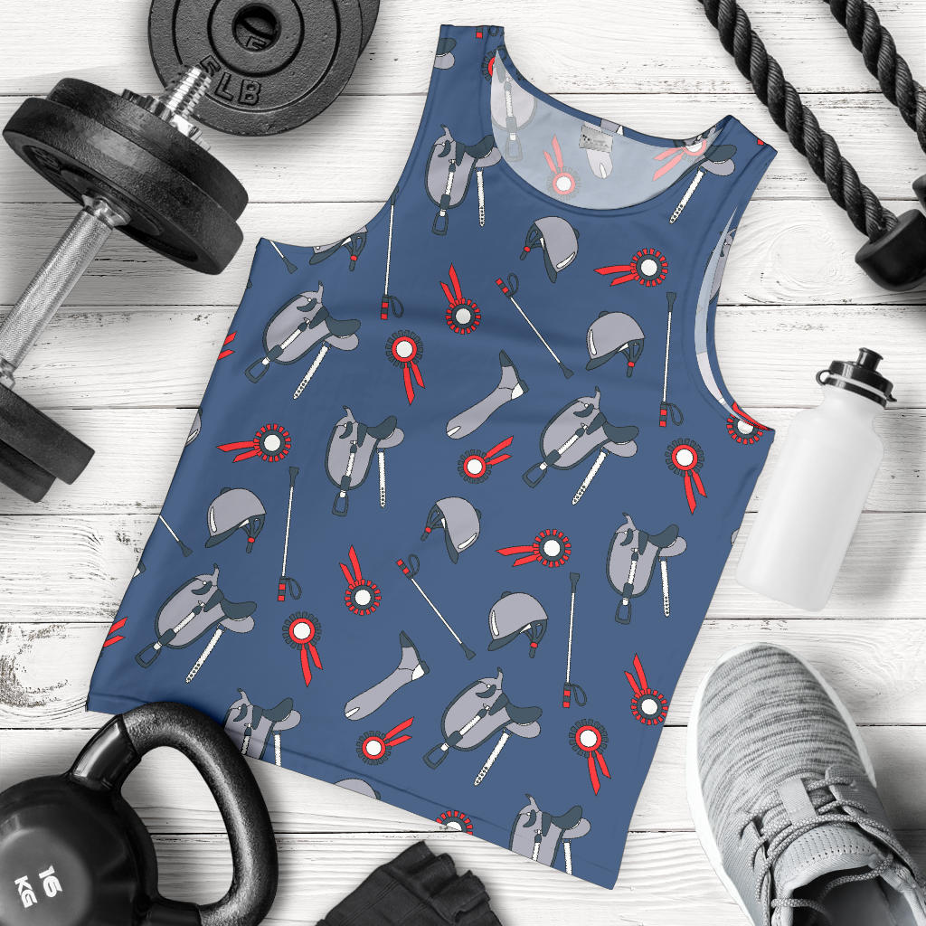 Equestrian Equipment Background Men Tank Top