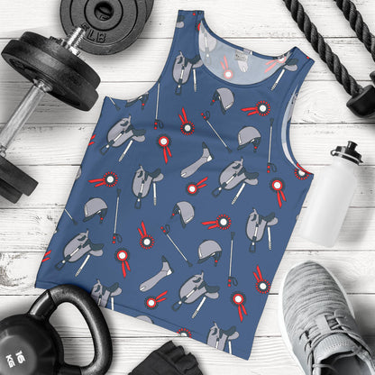 Equestrian Equipment Background Men Tank Top