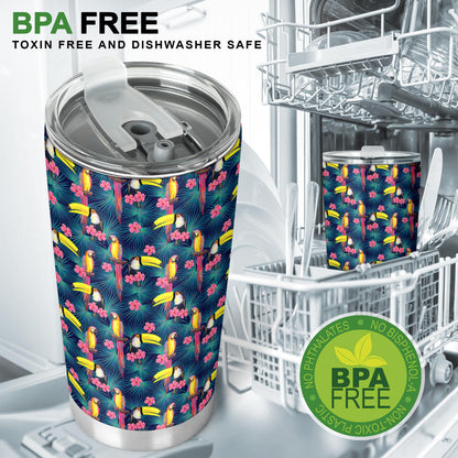 Toucan Parrot Design Tumbler