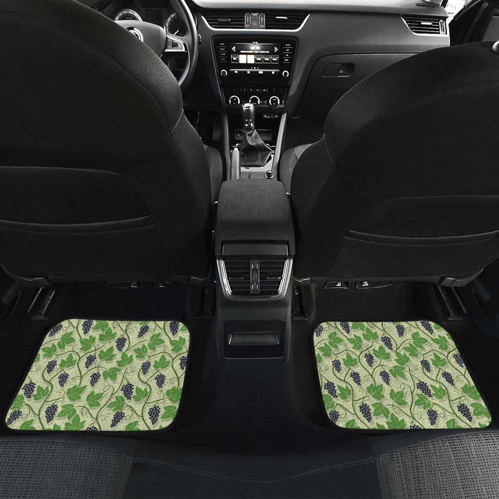 Wine Grape Thmed Print Car Floor Mats Front Back