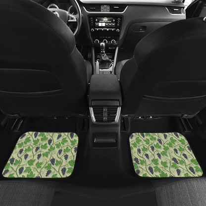 Wine Grape Thmed Print Car Floor Mats Front Back