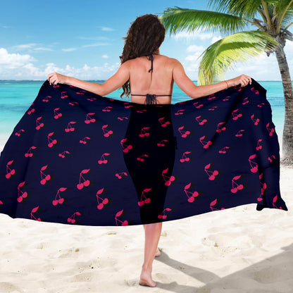 Cherry Pattern Print Design 02 Sarong Pareo Wrap