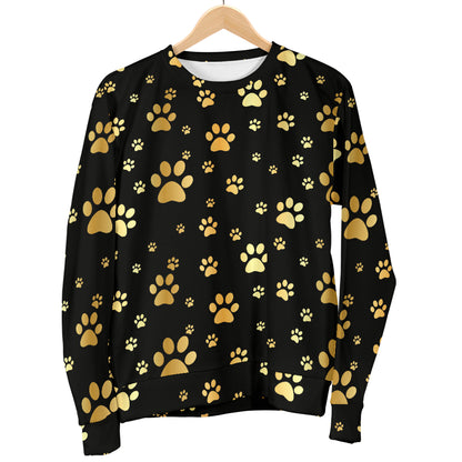 Paw Gold Print Men Long Sleeve Sweatshirt