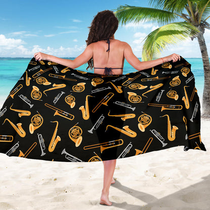 Jazz Pattern Print Design 01 Sarong Pareo Wrap