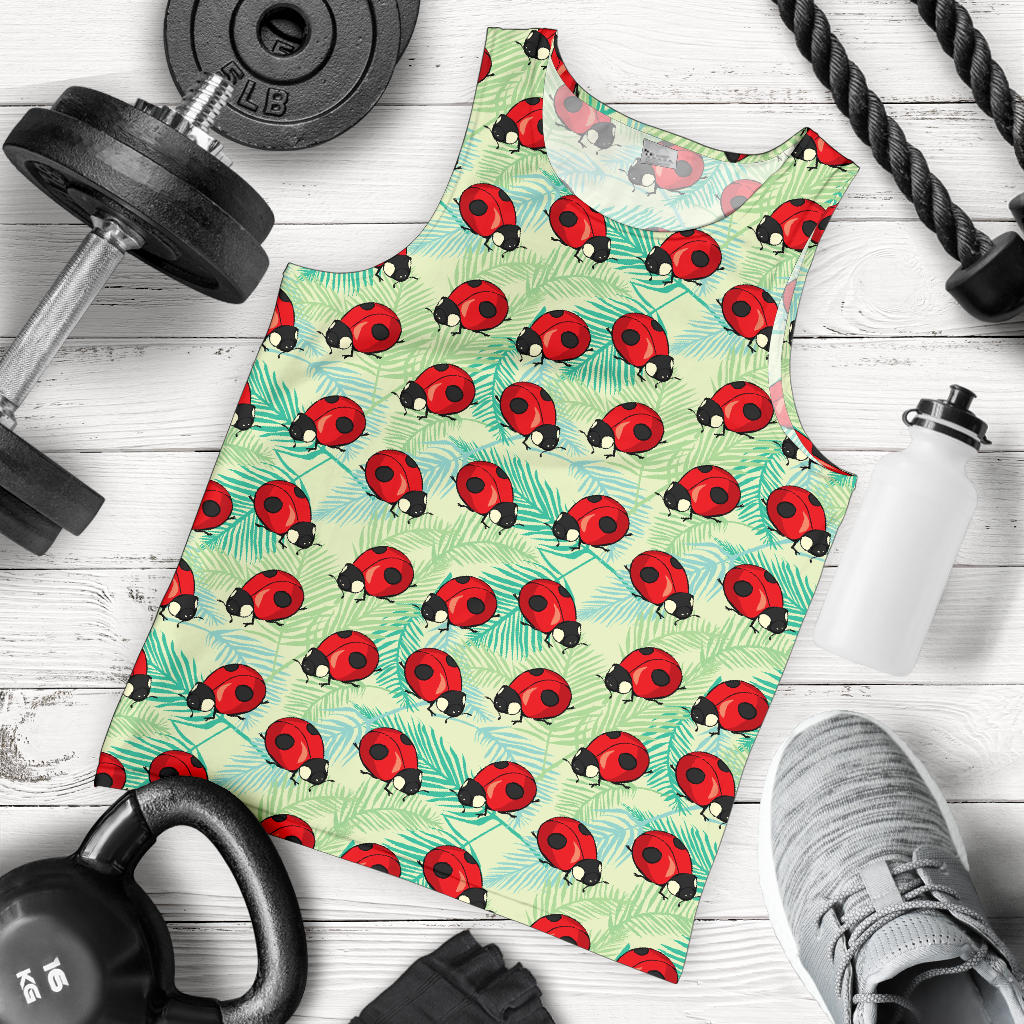 Ladybug Cute Print Pattern Men Tank Top