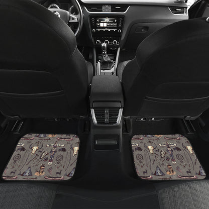 Native Indian life Design Print Car Floor Mats Front Back