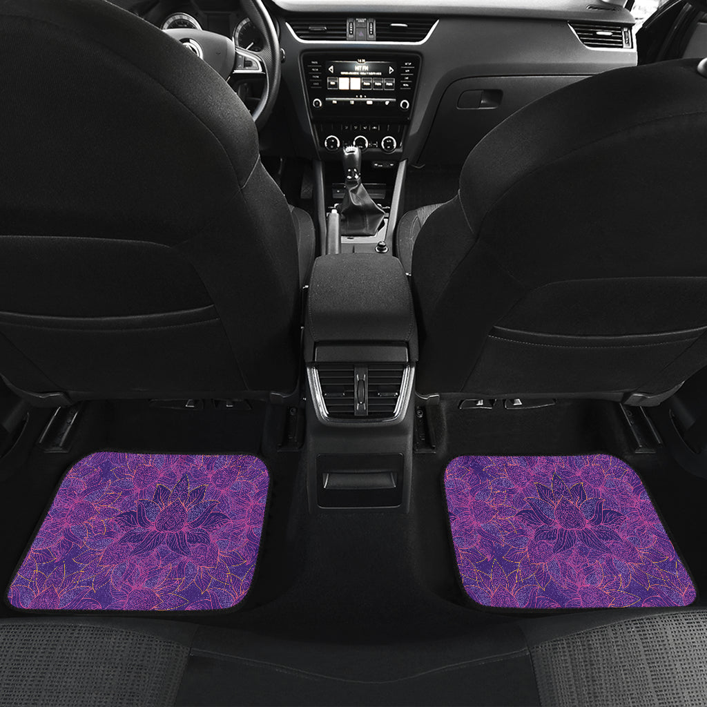 Bohemian Lotus Mandala Style Car Floor Mats Front Back