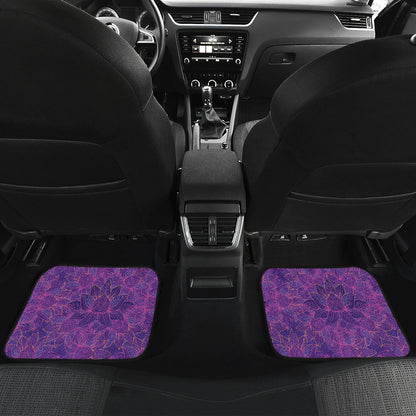 Bohemian Lotus Mandala Style Car Floor Mats Front Back