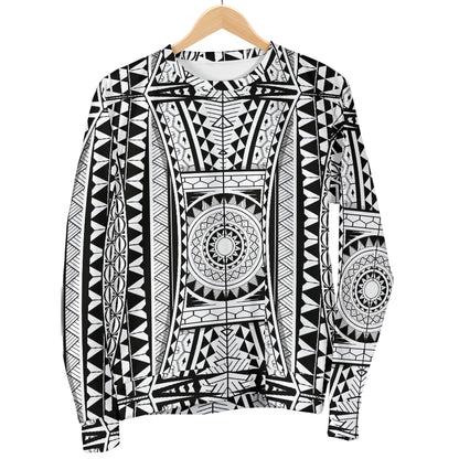 Polynesian Tattoo Design Men Long Sleeve Sweatshirt