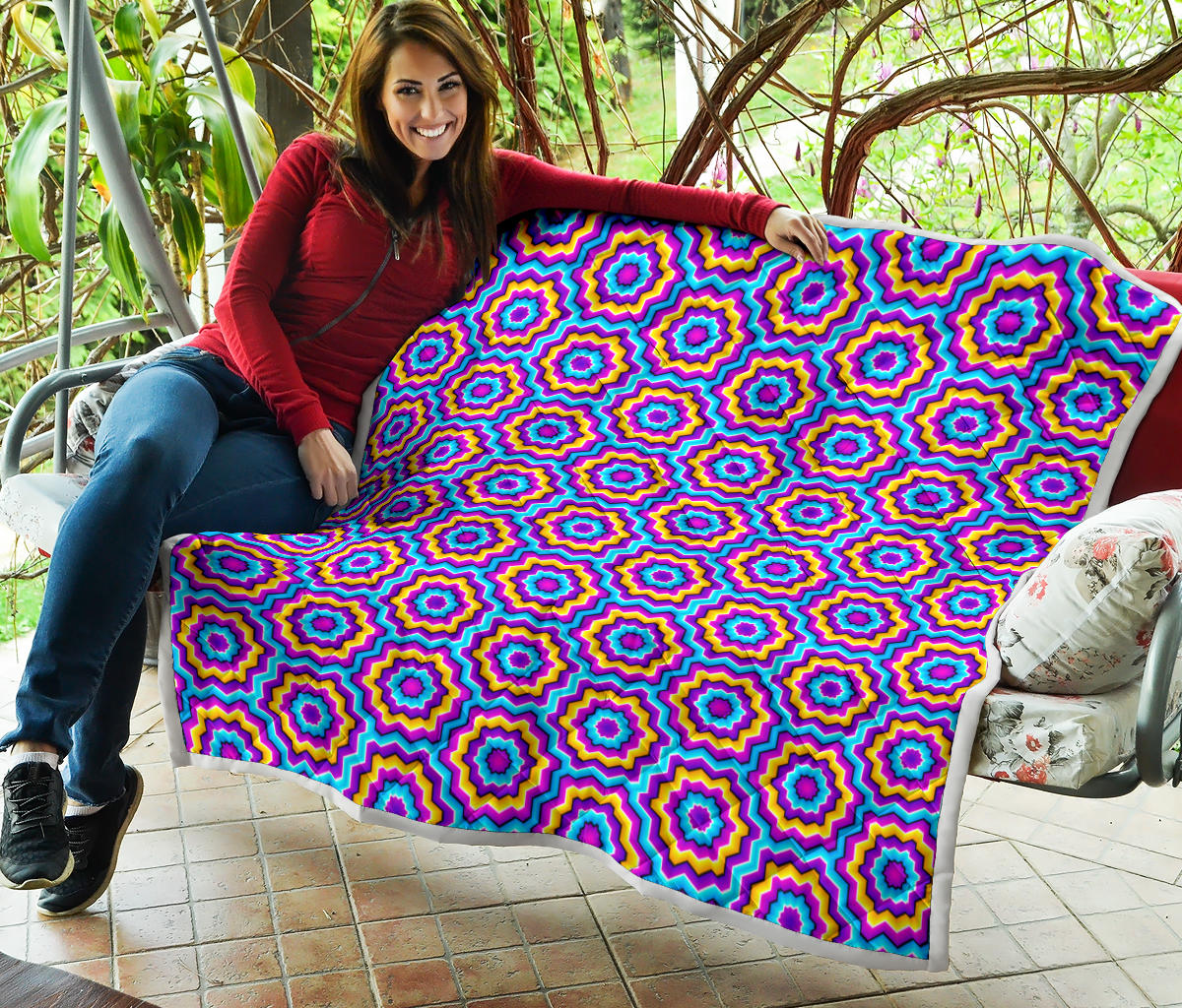 Optical illusion Techno Movement Quilt Bedspread