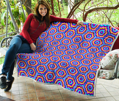 Optical illusion Techno Movement Quilt Bedspread