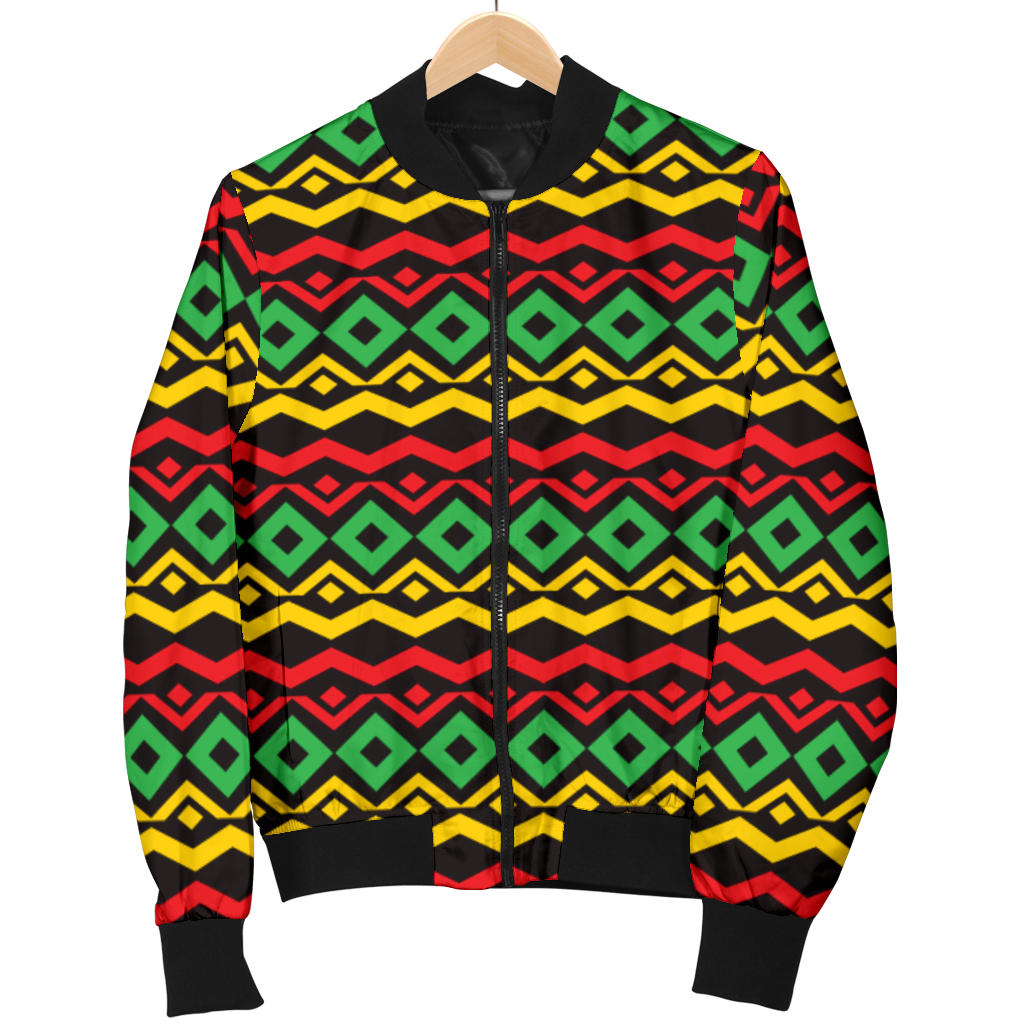 Rasta Reggae Color Themed Men Bomber Jacket