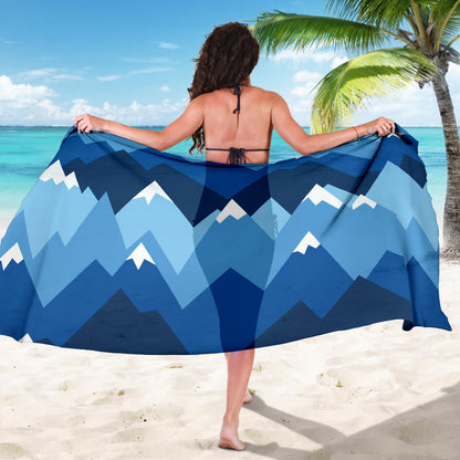 Mountain Pattern Print Design 04 Sarong Pareo Wrap