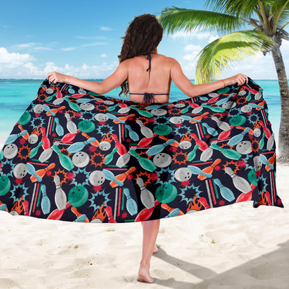 Bowling Pattern Print Design 08 Sarong Pareo Wrap