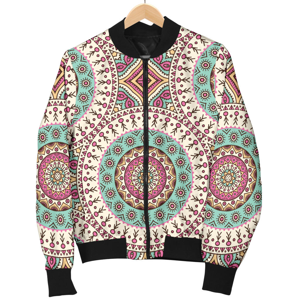 Bohemian Round Style Print Men Bomber Jacket