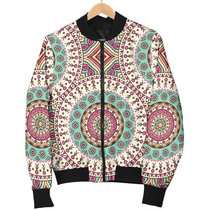 Bohemian Round Style Print Men Bomber Jacket