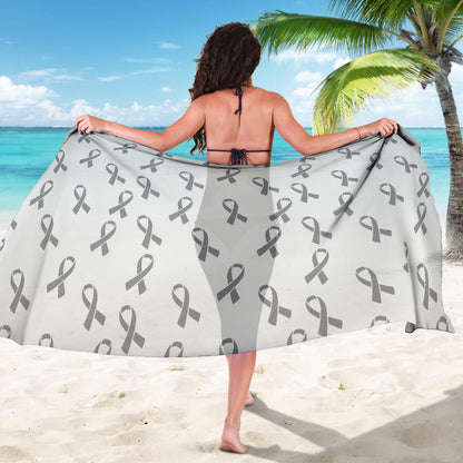Brain cancer Pattern Print Design 01 Sarong Pareo Wrap