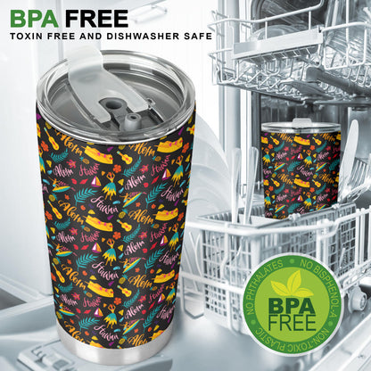 Aloha Hawaii Summer Design Themed Print Tumbler