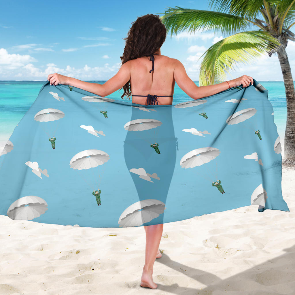 Paratrooper Pattern Print Design A02 Sarong Pareo Wrap