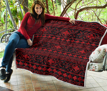 Native American Eagle Themed Print Quilt Bedspread