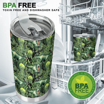 Dinosaur T Rex Print Pattern Tumbler