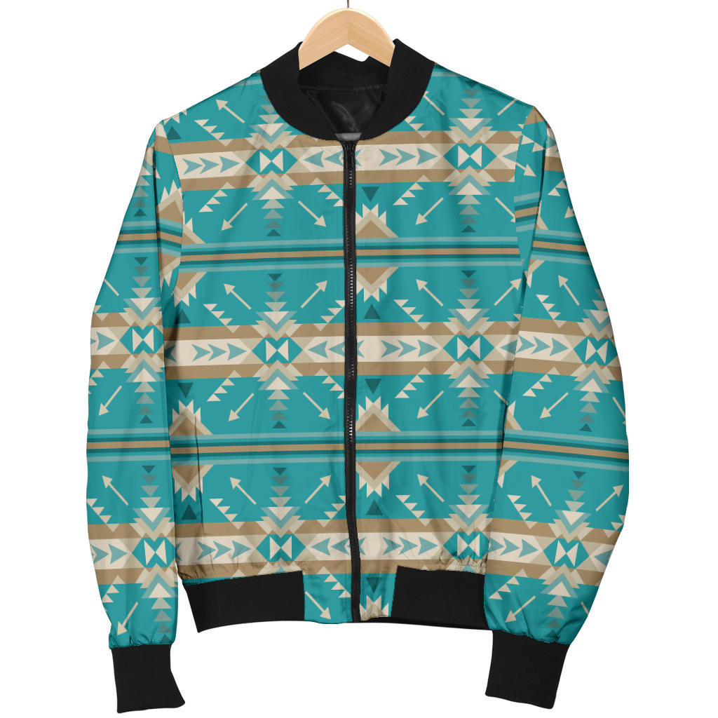 Southwest Native Design Themed Print Men Bomber Jacket