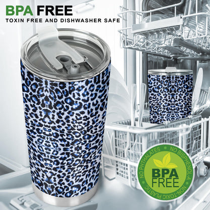 Leopard Blue Skin Print Tumbler