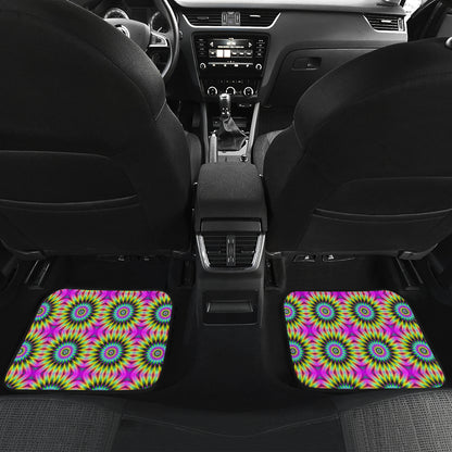 Optical illusion Flower Rainbow Style Car Floor Mats Front Back