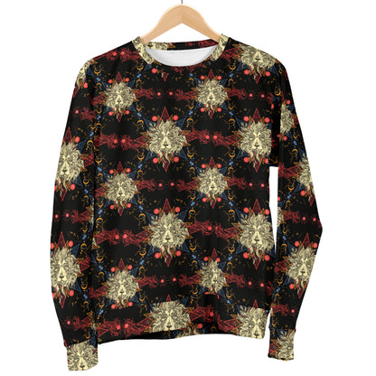 Zodiac Leo Pattern Design Print Women Long Sleeve Sweatshirt