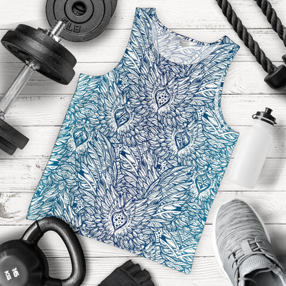 Angel Wings Boho Design Themed Print Men Tank Top