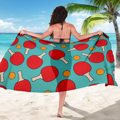 Ping Pong Pattern Print Design A01 Sarong Pareo Wrap