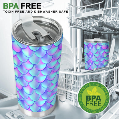 Mermaid Tail Design Print Pattern Tumbler