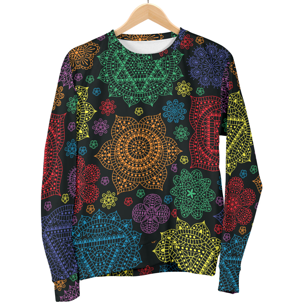 Chakra Mandala Print Pattern Women Long Sleeve Sweatshirt