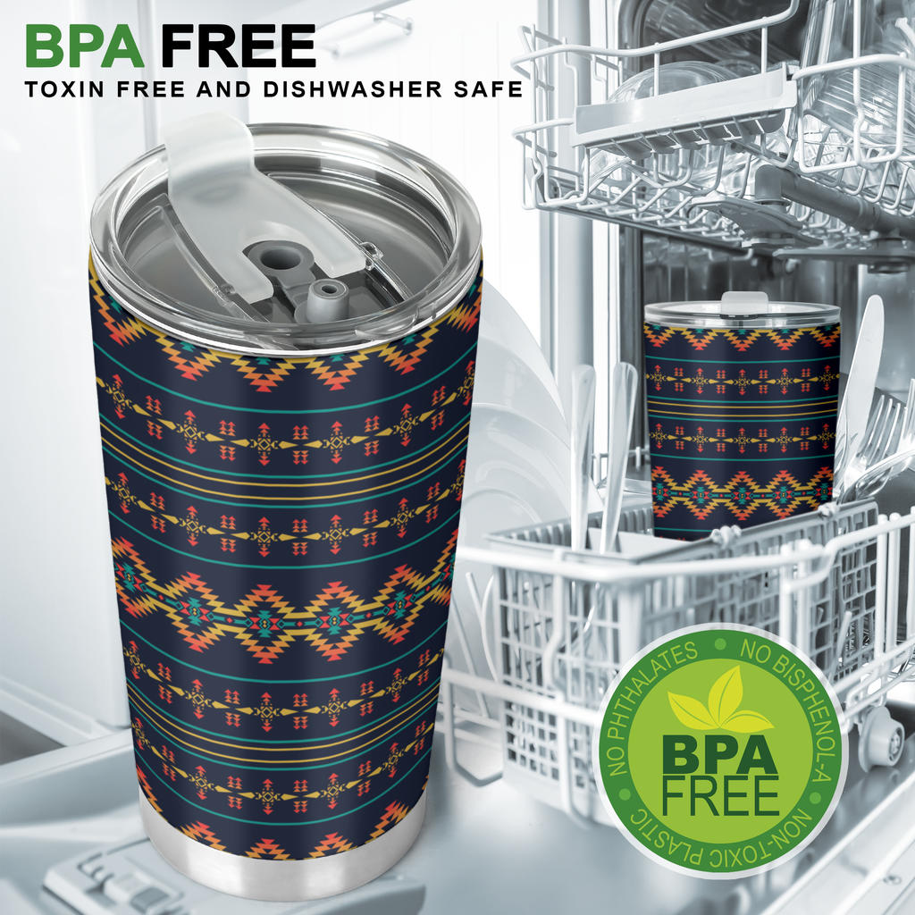 Southwest American Design Themed Print Tumbler