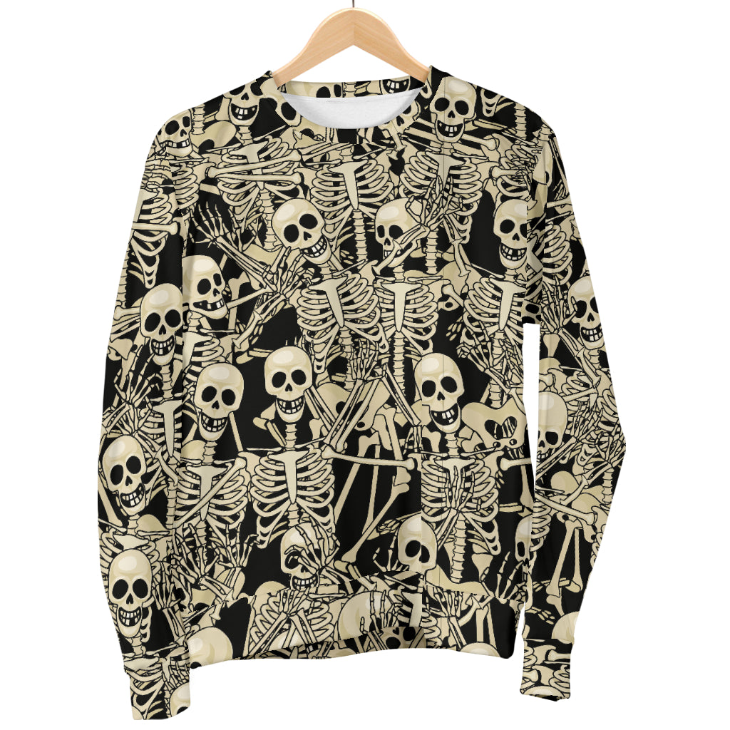 Skeleton Design Print Men Long Sleeve Sweatshirt
