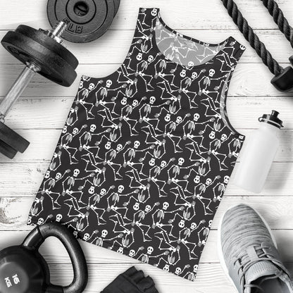 Skeleton Themed Print Men Tank Top