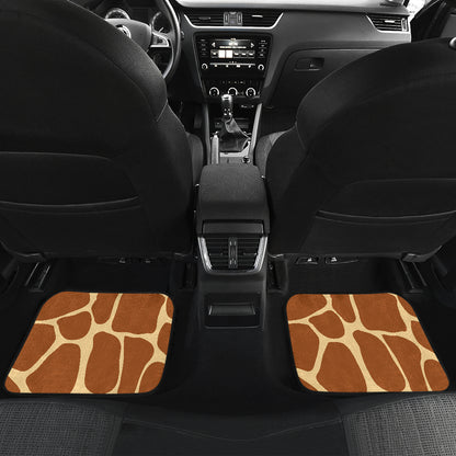 Giraffe Texture Print Car Floor Mats Front Back