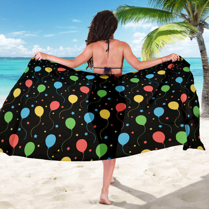 Ballon Colorful Pattern Print Design 04 Sarong Pareo Wrap