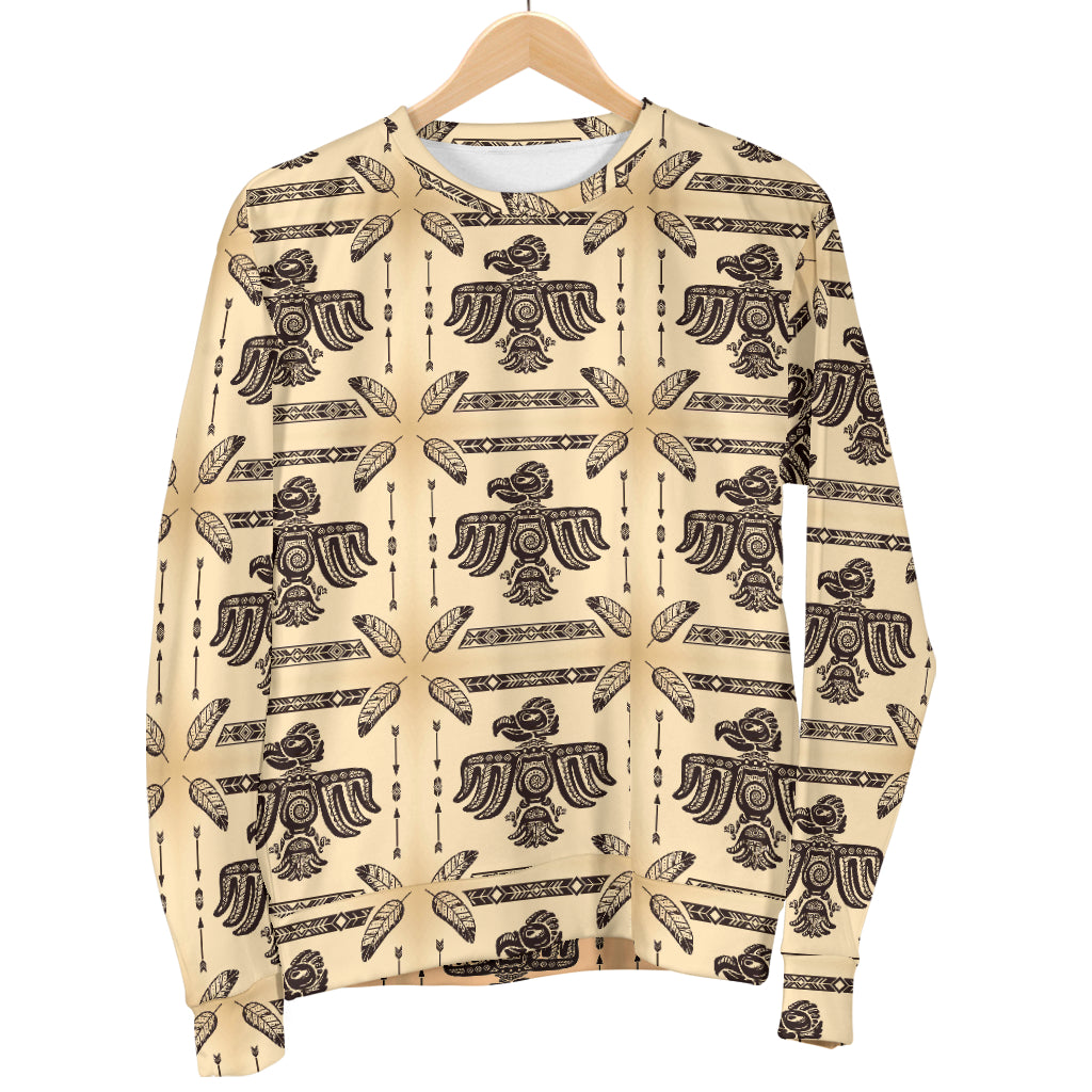 Native American Themed Design Print Men Long Sleeve Sweatshirt