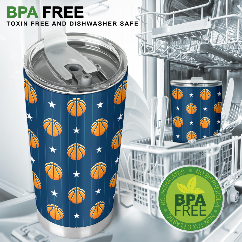 Basketball Star Print Pattern Tumbler