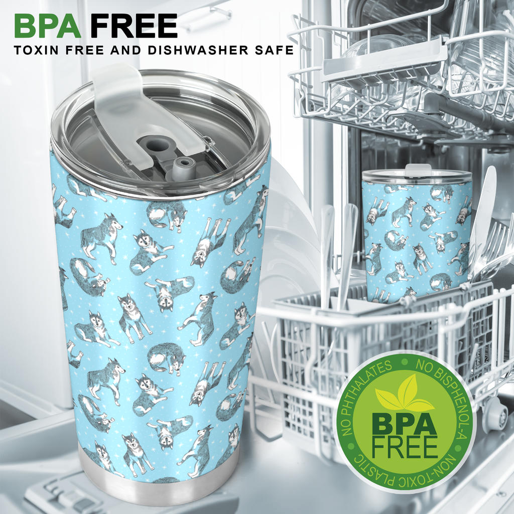 Wolf Design Print Pattern Tumbler