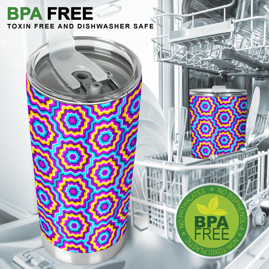 Optical illusion Techno Movement Tumbler