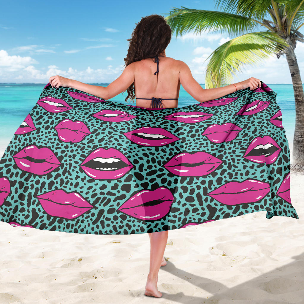 Lip Pattern Print Design 04 Sarong Pareo Wrap
