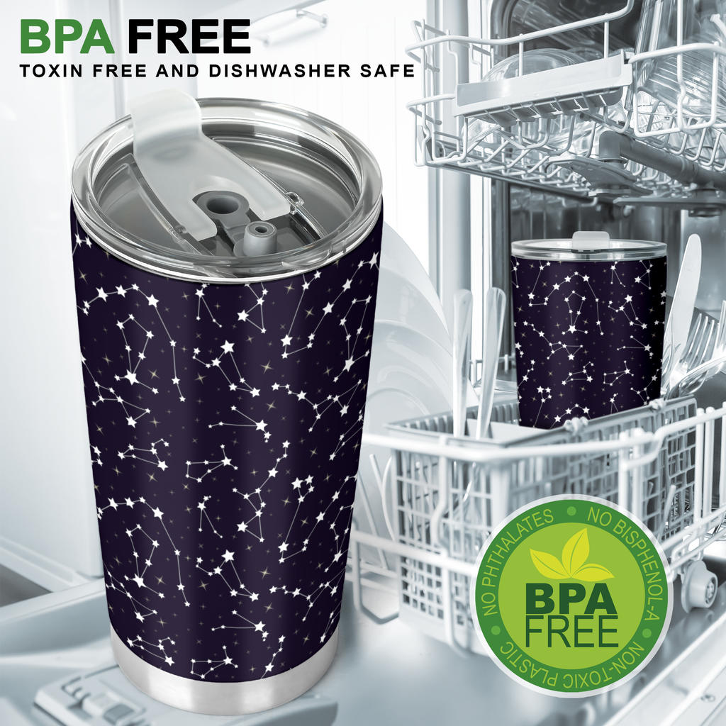 Zodiac Star Pattern Design Print Tumbler