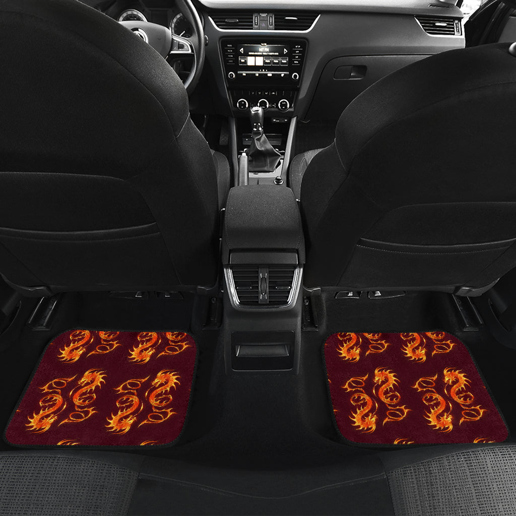 Dragons Fire Design Car Floor Mats Front Back