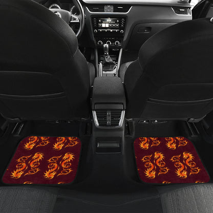 Dragons Fire Design Car Floor Mats Front Back