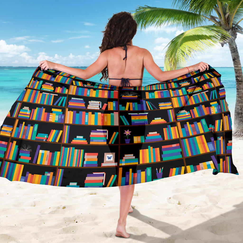 Book Pattern Print Design 05 Sarong Pareo Wrap