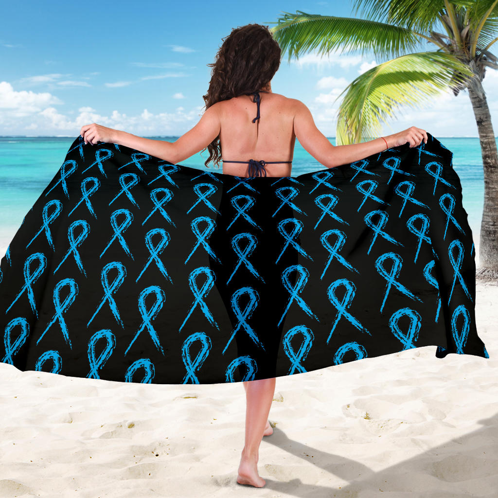 Prostate cancer Pattern Print Design A02 Sarong Pareo Wrap