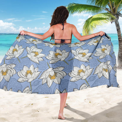 Lotus Pattern Print Design 04 Sarong Pareo Wrap